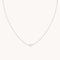 Charm Necklaces - Bow Charm Necklace in Solid White Gold - Charm Necklace - Astrid &amp; Miyu