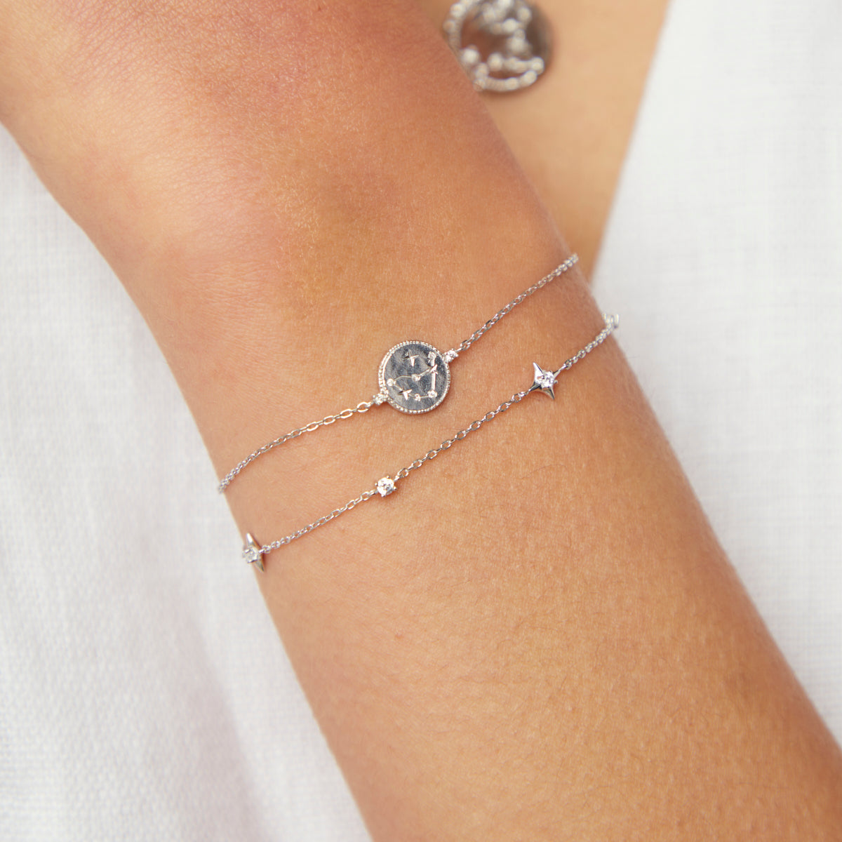 Bracelets - Capricorn Zodiac Bracelet in Silver - Zodiac - Astrid &amp; Miyu