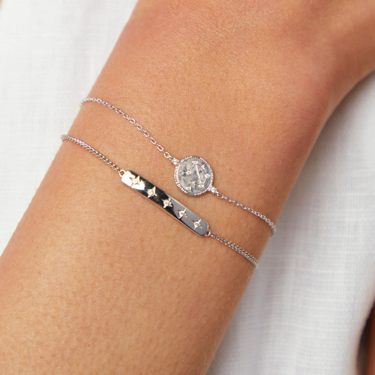 Bracelets - Libra Zodiac Bracelet in Silver - Zodiac - Astrid &amp; Miyu