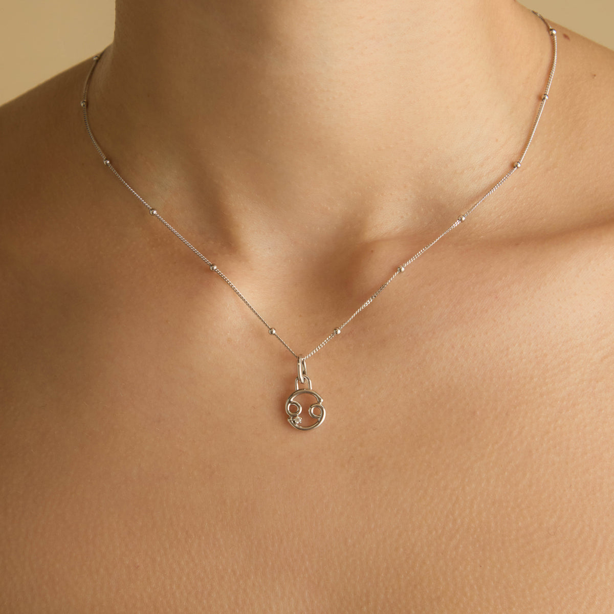 Cancer Jewellery - Cancer Zodiac Talisman Charm in Silver - Talisman Charm - Astrid &amp; Miyu