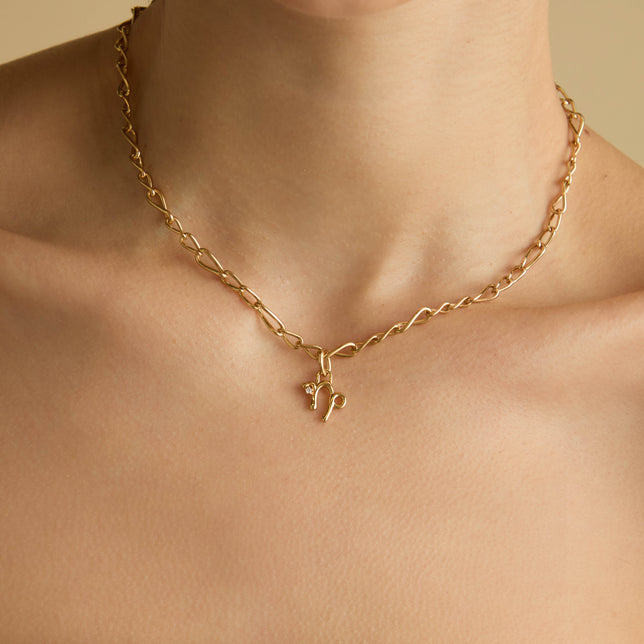 18k Gold Plated Jewellery - Capricorn Zodiac Talisman Charm in Gold - Talisman Charm - Astrid &amp; Miyu