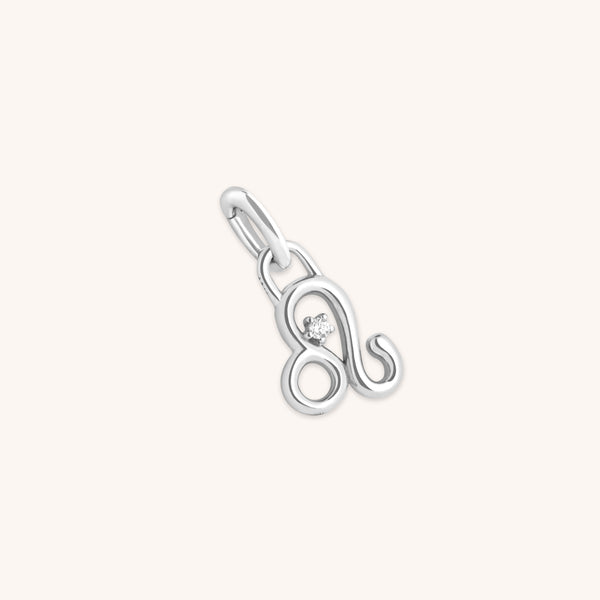 Hoop Charms - Leo Zodiac Talisman Charm in Silver - Talisman Charm - Astrid &amp; Miyu