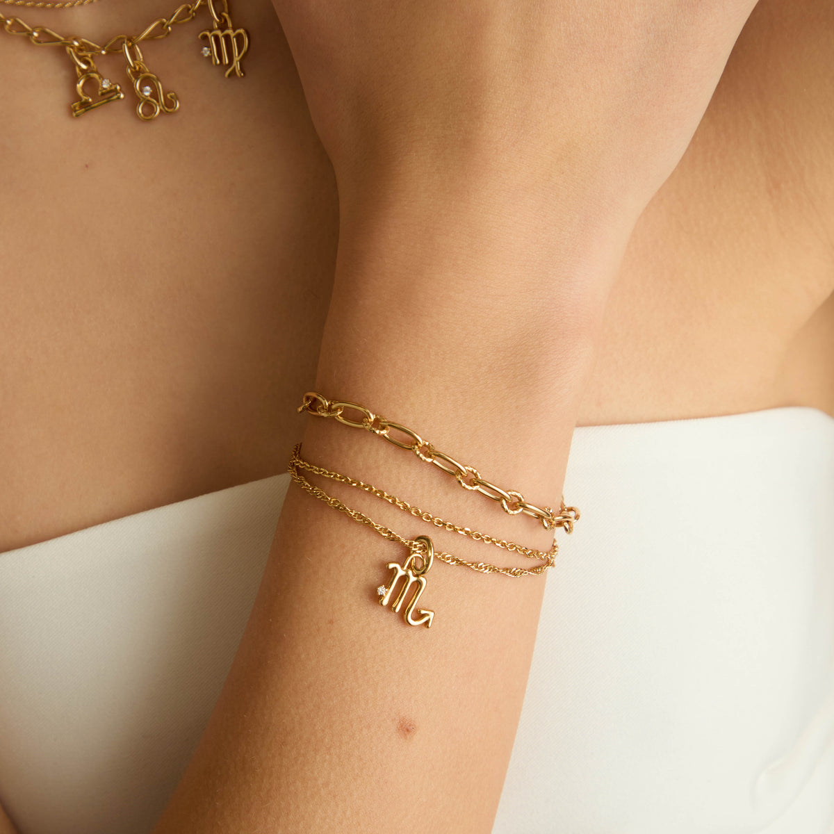 18k Gold Plated Jewellery - Scorpio Zodiac Talisman Charm in Gold - Talisman Charm - Astrid &amp; Miyu