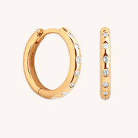 Crystal Set Hoops in Gold-Astrid &amp; Miyu