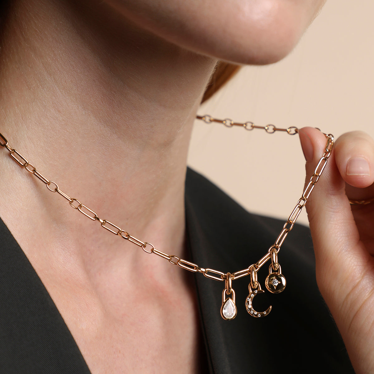 Crystal Clip Charm in Gold-Astrid &amp; Miyu