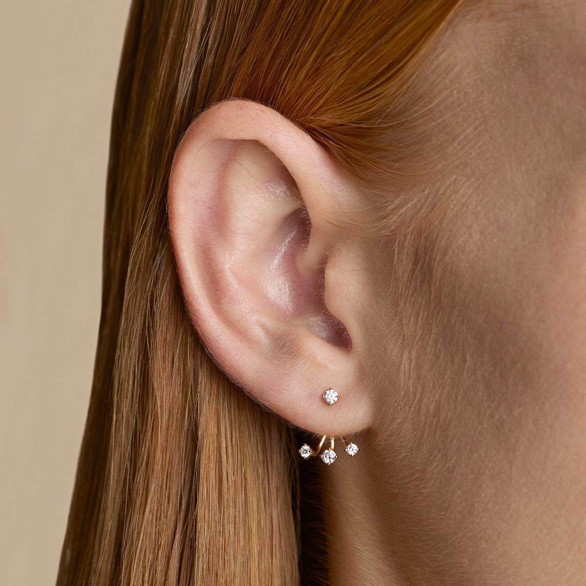 Crystal Ear Jacket in Gold-Astrid &amp; Miyu