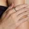 Crystal Scatter Dome Ring in Silver-Astrid &amp; Miyu