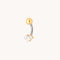 Crystal Cluster Titanium Belly Bar in Gold-Astrid &amp; Miyu