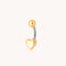 Heart Titanium Belly Bar in Gold-Astrid &amp; Miyu