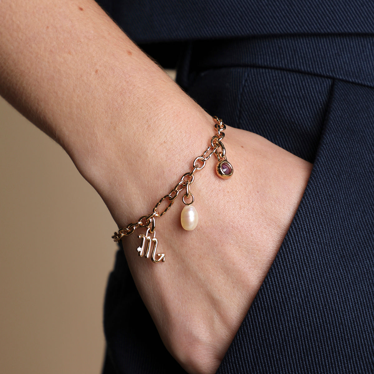 Bold Chain Bracelet in Gold-Astrid &amp; Miyu