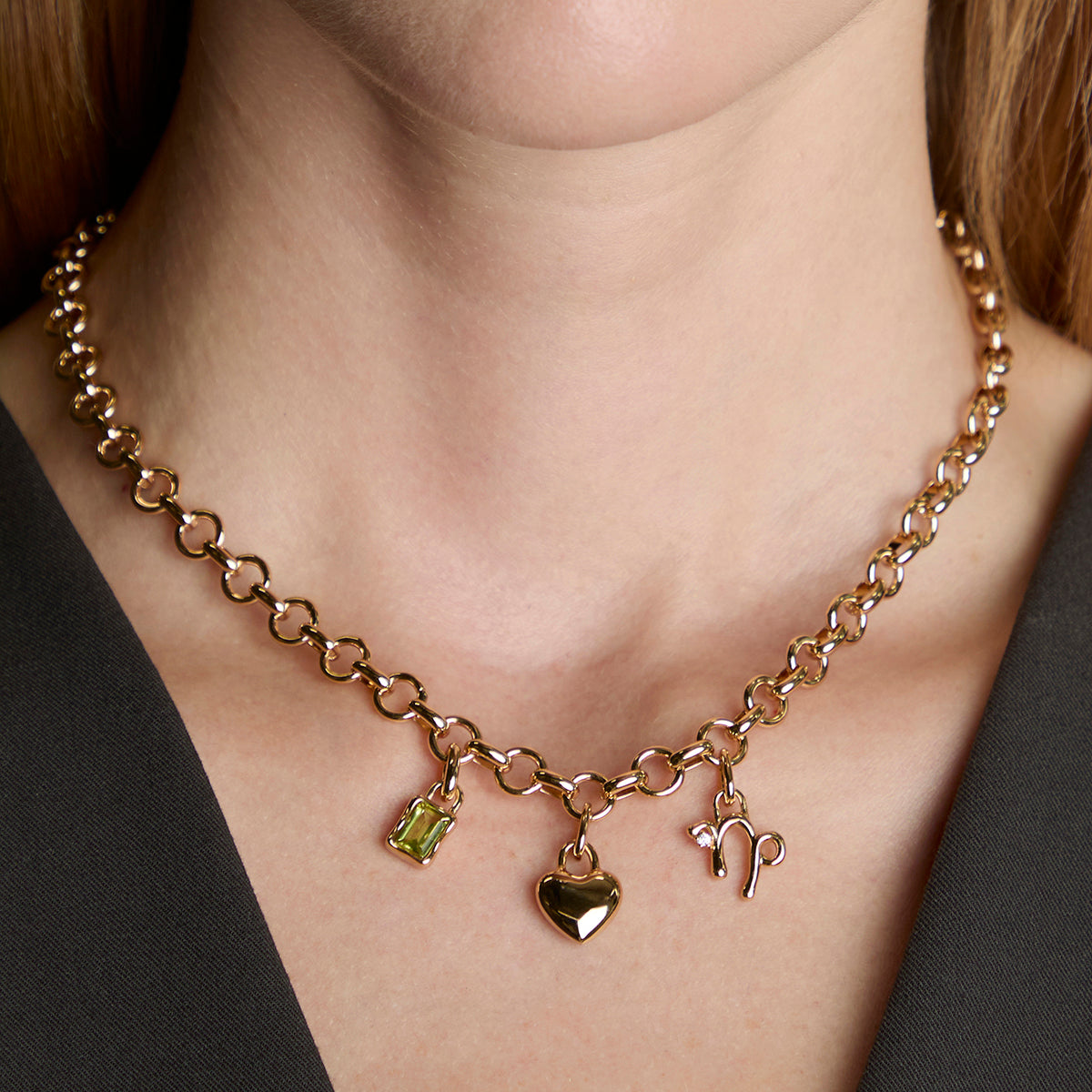 Bold Chelsea Chain Necklace in Gold-Astrid &amp; Miyu