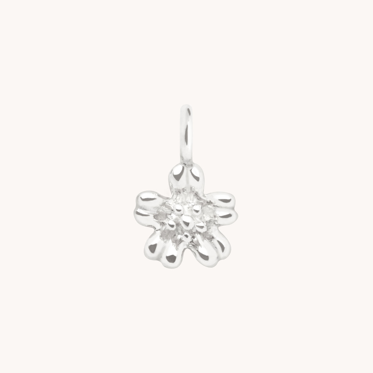 Flower Charm 9k White Gold-Astrid &amp; Miyu