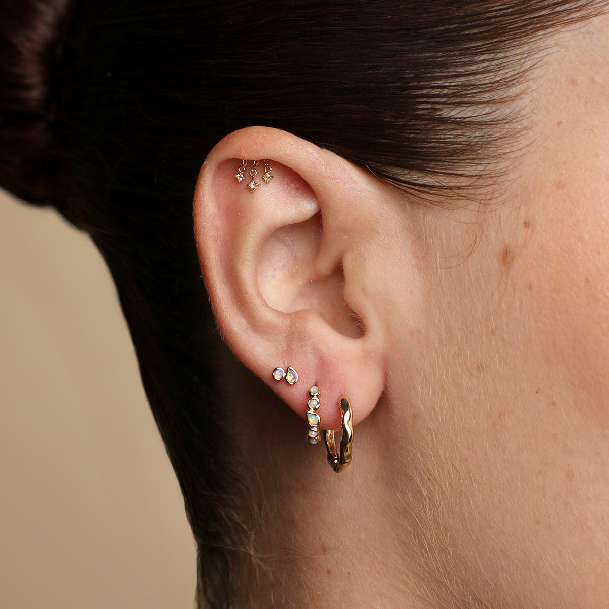 Cosmic Star Multi Charm Hidden Helix in Solid Gold-Astrid &amp; Miyu