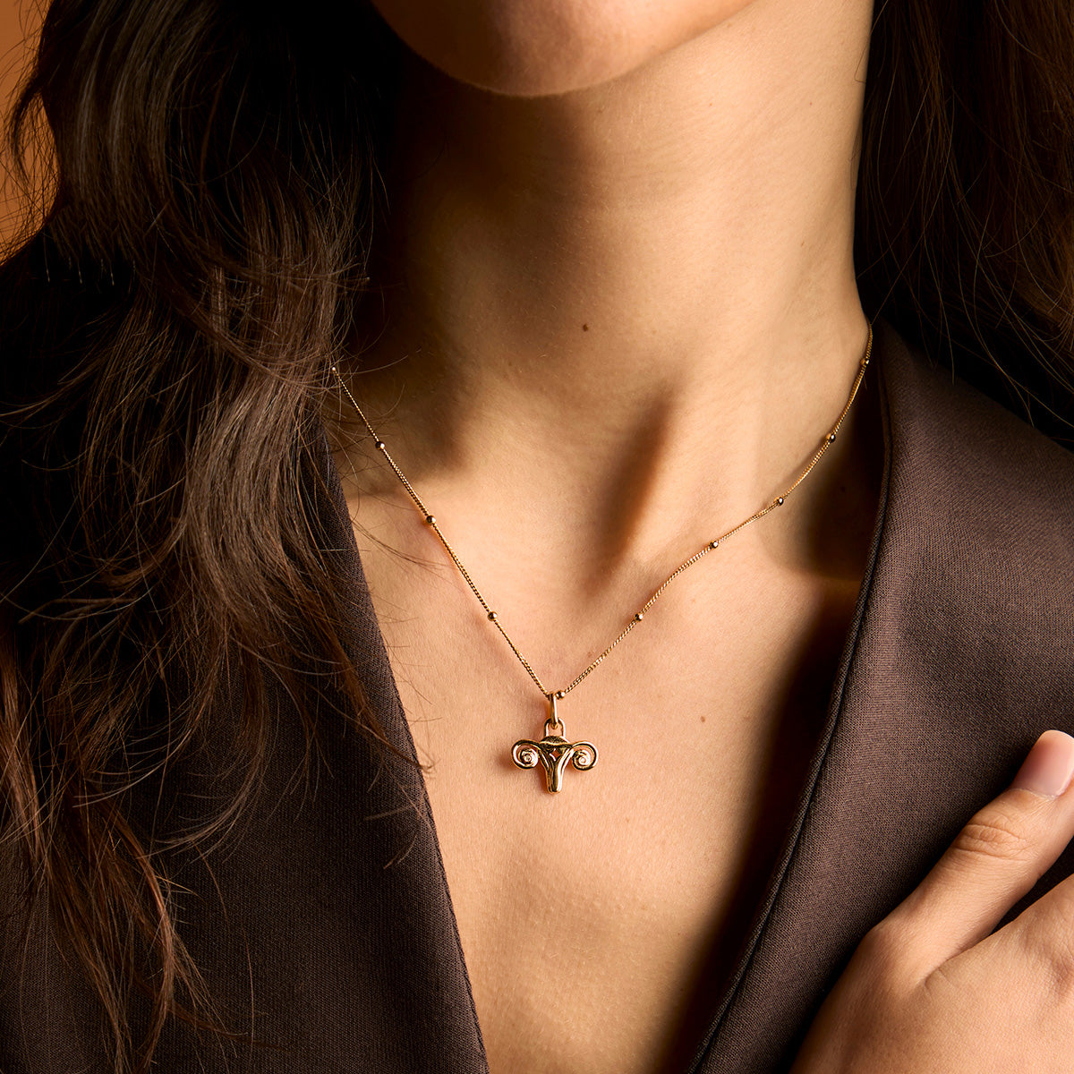 A&M x Hertility Uterus Charm in Gold-Astrid &amp; Miyu