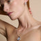 Blue Lace Agate Pendant Necklace in Silver-Astrid &amp; Miyu