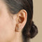 Diamond Solitaire Stud Earrings in Solid White Gold-Astrid &amp; Miyu