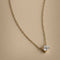 Diamond Solitaire Pendant Necklace in Solid Gold-Astrid &amp; Miyu