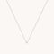 Diamond Solitaire Pendant Necklace in Solid White Gold-Astrid &amp; Miyu