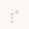 Diamond Cosmic Charm Piercing Stud in Solid White Gold-Astrid &amp; Miyu