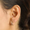 Diamond Pavé Illusion Huggies in Solid Gold-Astrid &amp; Miyu
