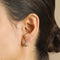 Diamond Pavé Illusion Huggies in Solid White Gold-Astrid &amp; Miyu