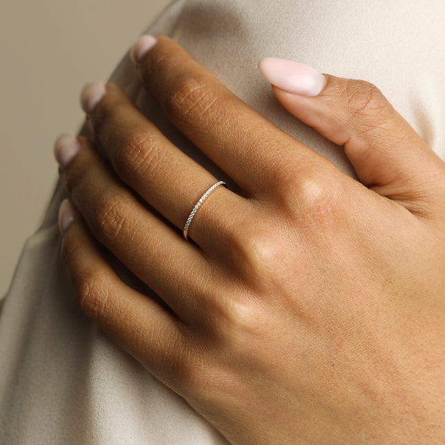 Diamond Eternity Ring in Solid Gold-Astrid &amp; Miyu