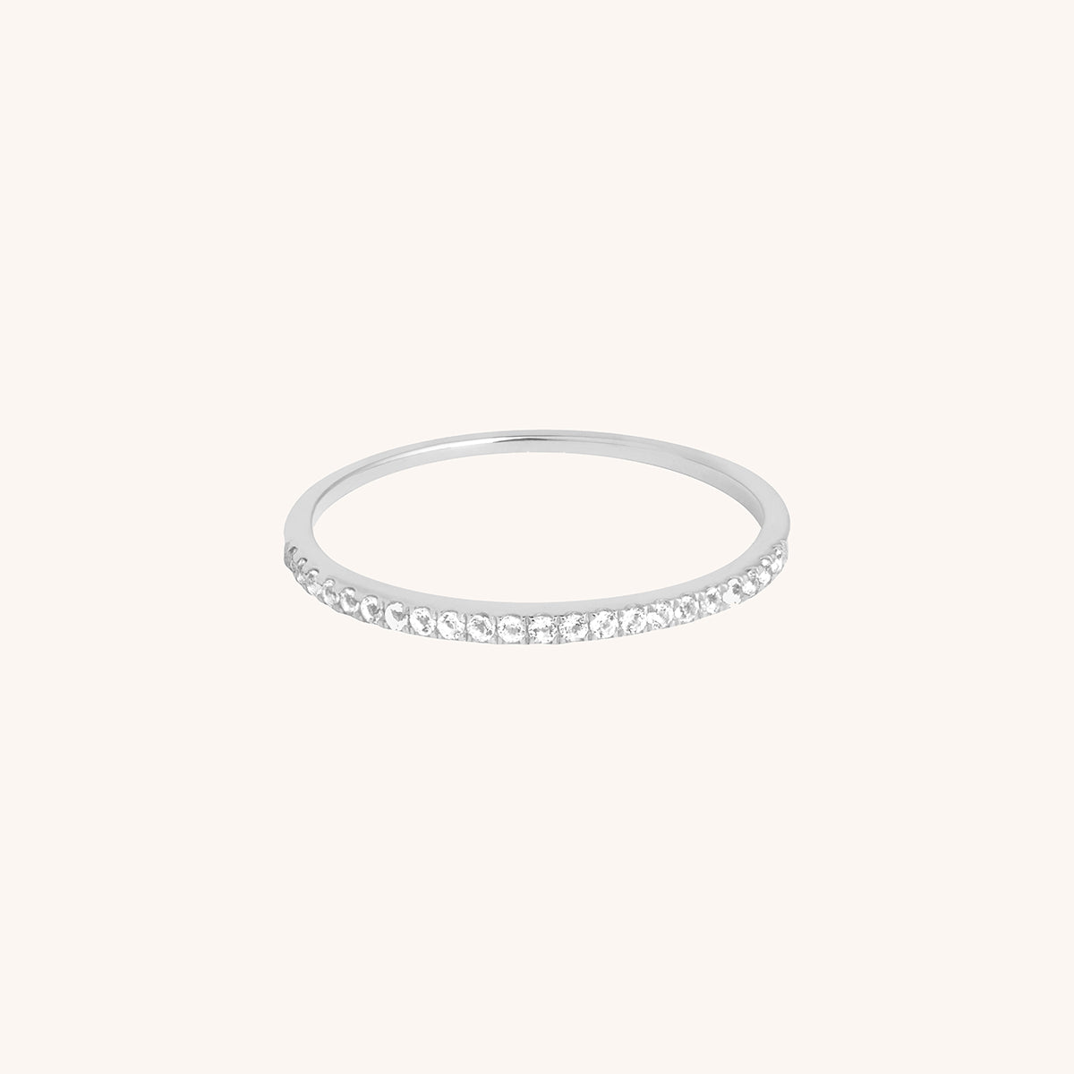 Diamond Eternity Ring in Solid White Gold-Astrid &amp; Miyu
