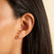 April White Topaz - Snake Piercing Stud in Solid White Gold - Piercing Stud - Astrid &amp; Miyu
