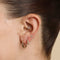 White Topaz Pear Daith Hoop in Solid Gold-Astrid &amp; Miyu
