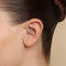 White Topaz Pear Daith Hoop in Solid White Gold-Astrid &amp; Miyu