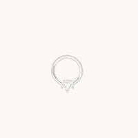 Topaz Marquise Fan Daith Hoop in Solid White Gold-Astrid &amp; Miyu