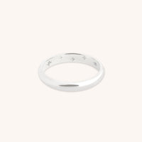 Hidden Cosmic Milestone Ring in Solid White Gold-Astrid &amp; Miyu