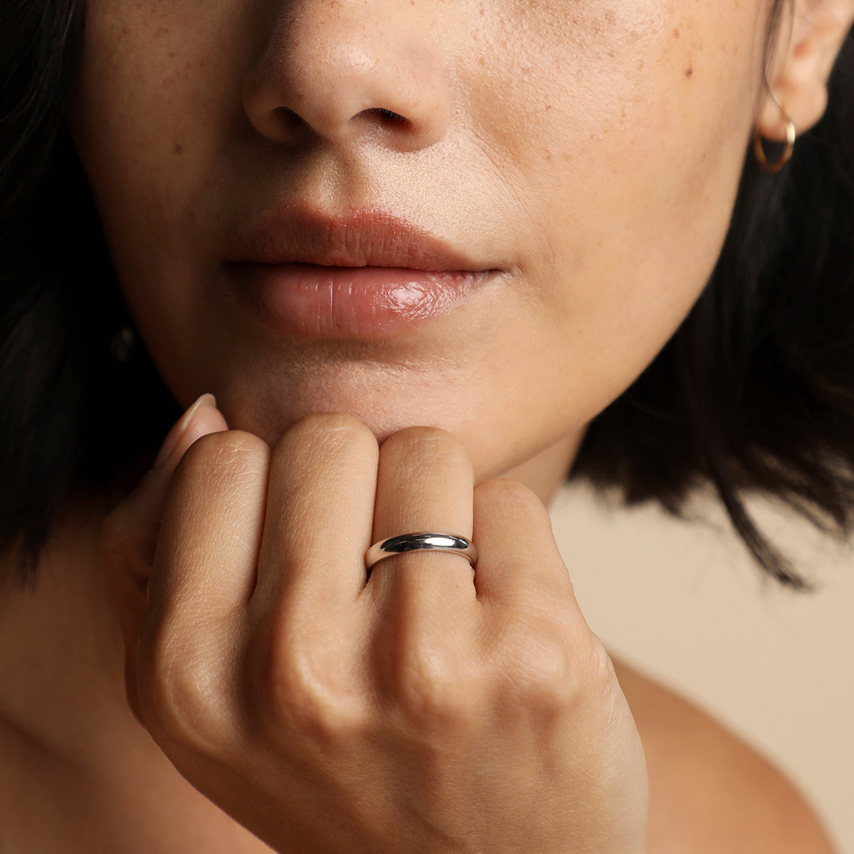 Hidden Cosmic Milestone Ring in Solid White Gold-Astrid &amp; Miyu