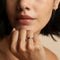 Hidden Cosmic Milestone Ring in Solid White Gold-Astrid &amp; Miyu