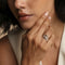 Diamond Eternity Milestone Ring in Solid White Gold-Astrid &amp; Miyu