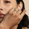 Illusion Diamond Milestone Ring in Solid White Gold-Astrid &amp; Miyu