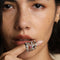 Hidden Cosmic Milestone Ring in Solid White Gold-Astrid &amp; Miyu