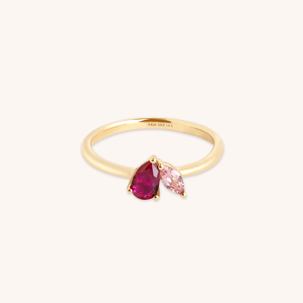 Astrid et Miyu Milestone Ring in Solid Gold-Astrid &amp; Miyu