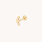 Heart Cluster Piercing Stud in Solid Gold-Astrid &amp; Miyu