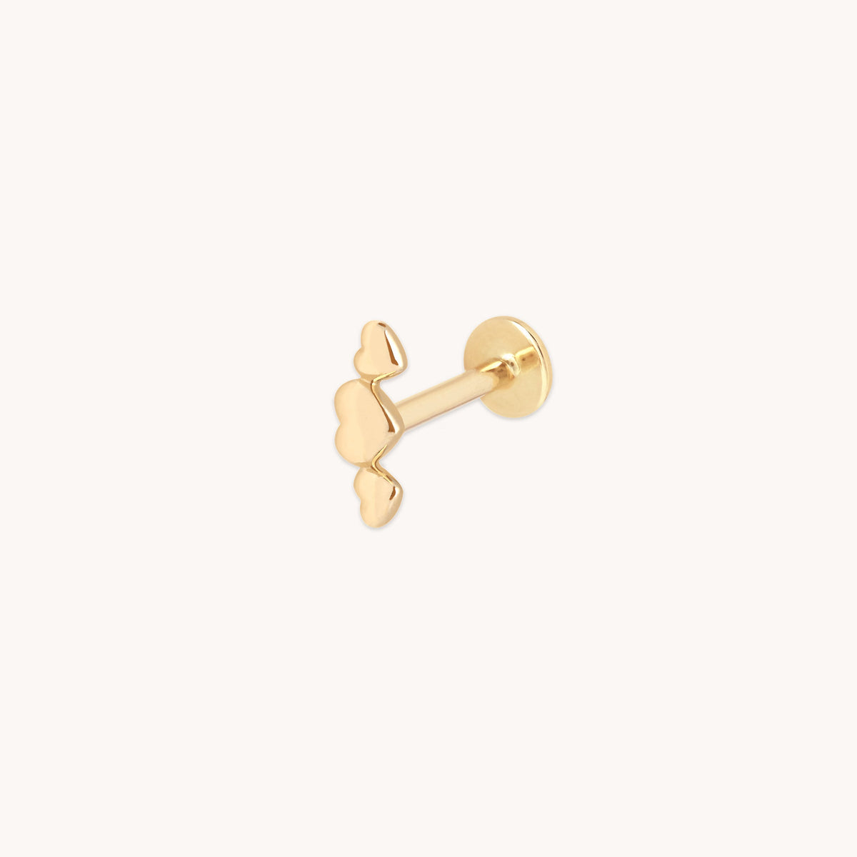 Heart Cluster Piercing Stud in Solid Gold-Astrid &amp; Miyu