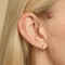 Piercing Jewellery - Heart Topaz Piercing Hoop in Solid White Gold - Piercing Hoops - Astrid &amp; Miyu