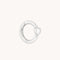 Heart Jewellery - Heart Topaz Seamless Hoop in Solid White Gold - Piercing Hoops - Astrid &amp; Miyu