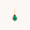 Birthstone Charms - Emerald Pear Charm 9k Gold - Welding Charm - Astrid &amp; Miyu