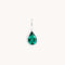Birthstone Charms - Emerald Pear Charm 9k White Gold - Welding Charm - Astrid &amp; Miyu