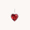 Motif Charms - Garnet Heart Charm 9k White Gold - Welding Charm - Astrid &amp; Miyu