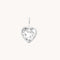 Motif Charms - Heart White Topaz Charm 9k White Gold - Welding Charm - Astrid &amp; Miyu
