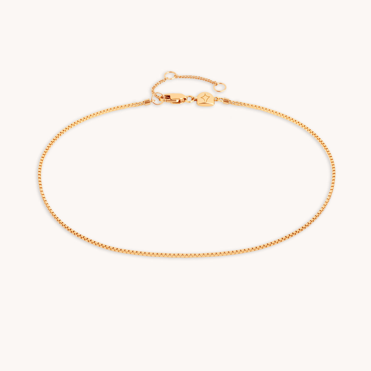 Essential Box Chain Anklet in Gold-Astrid &amp; Miyu