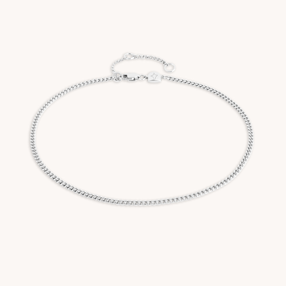 Essential Curb Chain Anklet in Silver-Astrid &amp; Miyu