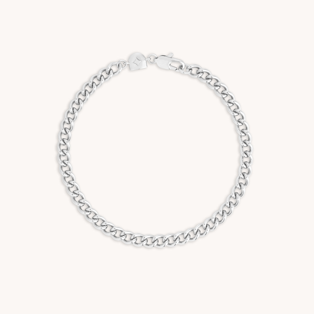 Bold Essential Curb Chain Bracelet in Silver-Astrid &amp; Miyu