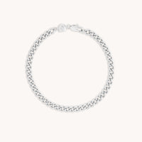 Bold Essential Curb Chain Bracelet in Silver-Astrid &amp; Miyu